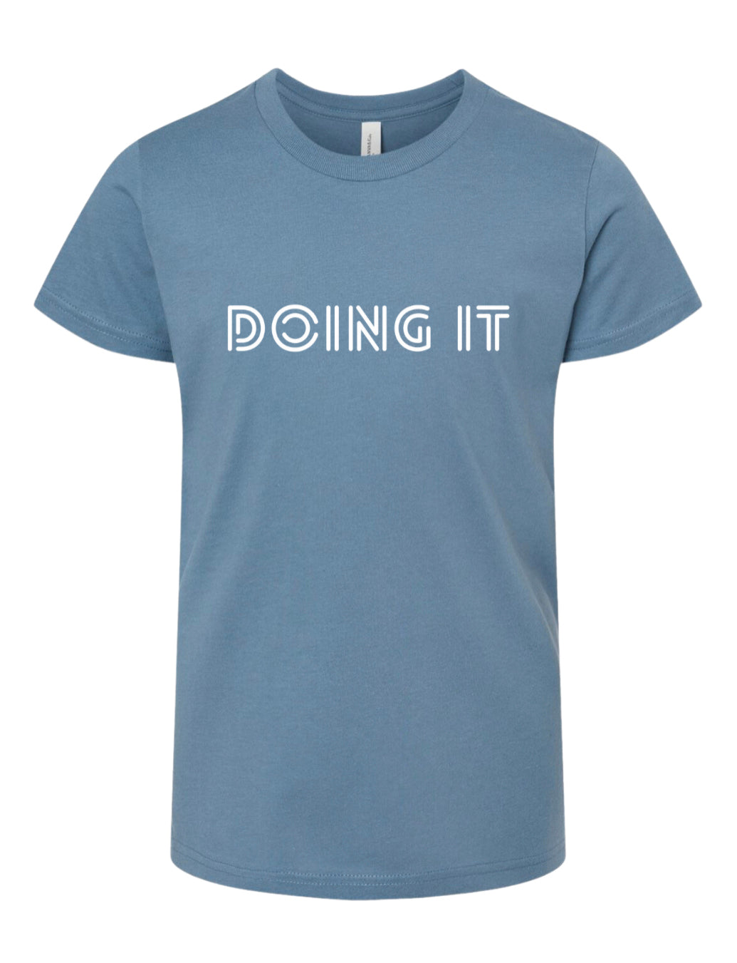 STEEL BLUE DOING IT YOUTH TEE