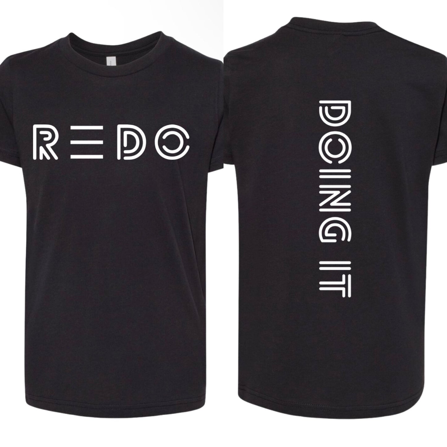 BACK DOING IT VINTAGE BLACK YOUTH TEE