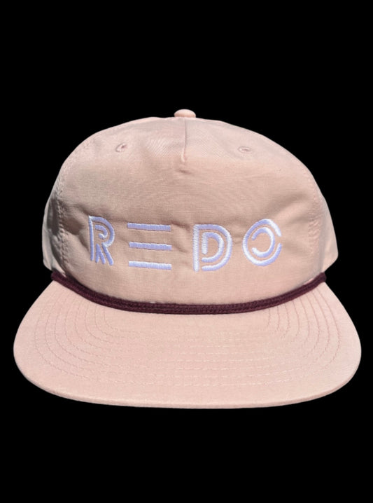 PEACH + WHITE ROPE SNAPBACK