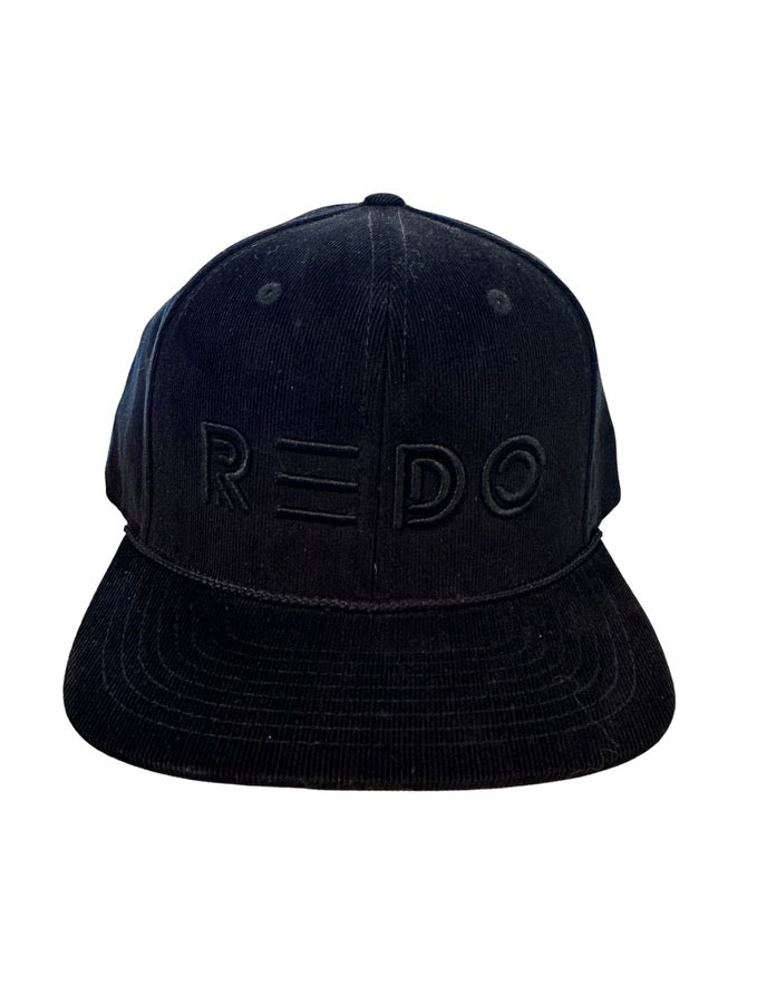 BLACK ON BLACK CORDUROY SNAPBACK